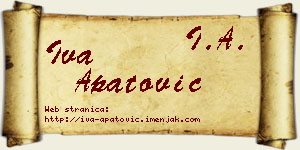 Iva Apatović vizit kartica